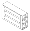 Sistem rafturi glisante 12 (3x4) 12 de cutii de 95/4" configuratie usi interne la comanda