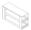 Sistem rafturi glisante 6 (2x3) 6 de cutii de 95/4" cu 2 usi interne