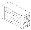 Sistem rafturi glisante 9 (3x3) 9 de cutii de 75/3" cu 2 usi interne